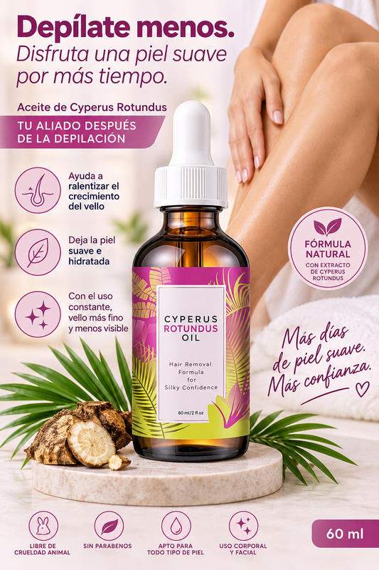 Piel más suave y cuidada con Aceite Cyperus Rotundus Láser Líquido
